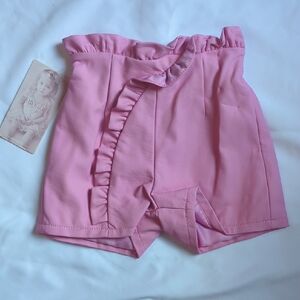 Baby Sara By Sara Sara Ruffle Faux Leather Shorts
